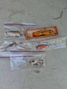 lot 1160 image: Fishing Lures Lot - 5 Pieces - Bomber Water Dog