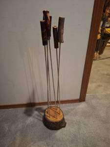 lot 1190 image: Skewers on Stand with Wood Handles