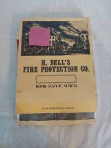 lot 1215 image: H. Bells Fire Protection Co. Book Match Album with Matchbook Collection