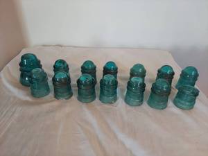 lot 1230 image: Hemingray Glass Insulators - Lot of 14