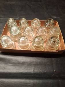 lot 1250 image: 12 Glass Dome Insulators