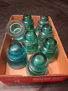 lot 1256 image: Lot of Green Glass Insulators