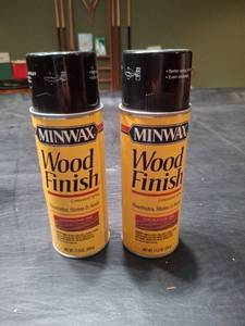 lot 1300 image: (2) Minwax Wood Finish Convenient Spray Golden Oak 210B