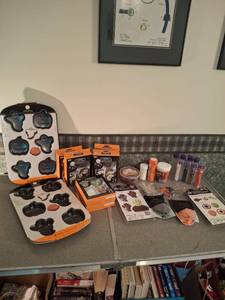 lot 1390 image: Halloween Baking Lot - Cake Pans, Cupcake Decorations, Sprinkles, Molds