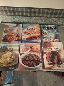 lot 1399 image: Lot of 6 Cookbooks Cookie, Baking, Cocktails, Pasta, Mediterranean, Desserts