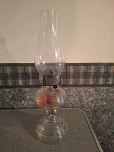 lot 1419 image: Oil Lamp with Chimney