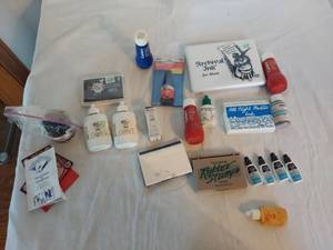 lot 1460 image: Stamp pads and ink refills