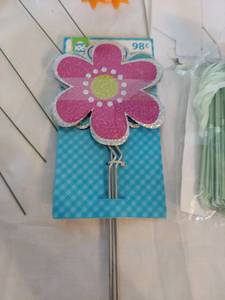 lot 1463 image: Easter Party & Decor Lot - Flower Picks Eggs Candy Dish