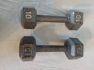 lot 1470 image: Pair of 10 lb Dumbbells