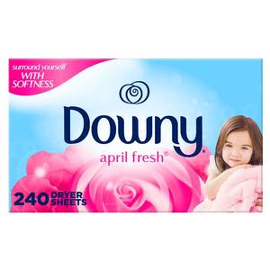 lot 39146 image: Downy Fabric Softener Dryer Sheets, April Fresh, 240 Count - Retail $10