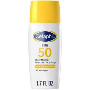 lot 39148 image: Cetaphil Sheer Mineral Face Sunscreen, SPF 50, Zinc Oxide, 1.7oz - Retail $12