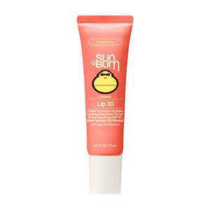 lot 39185 image: Sun Bum SPF 30 Coconut Sunscreen Lip Balm, Sunset Cove Tinted - 0.5 oz - Retail $7
