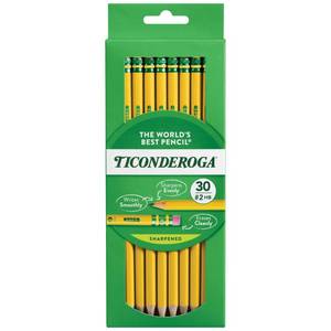 lot 39240 image: Ticonderoga Wood-Cased Pencils, Pre-Sharpened - Retail $7