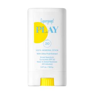 lot 39271 image: Supergoop PLAY Mineral Sunscreen Stick SPF 50 Face Sunscreen, 0.67 oz - Retail $20