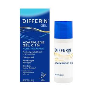 lot 39272 image: Differin Acne Retinoid Treatment Gel, 0.1% Adapalene, 45g Pump - Retail $24