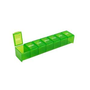 lot 39298 image: Ezy Dose Weekly (7-Day) Pill Organizer, Large Medicine Planner, Green - Retail $8