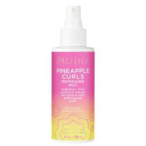 lot 39334 image: Pacifica Pineapple Curls Refresher Mist - Curl Refresher Spray, with Hyaluronic Acid, Vitamin B5 and Plant Oils, Vegan and Dermatologist Tested Curly Hair Products and Wavy Hair Products - 4 Fl Oz - Retail $14