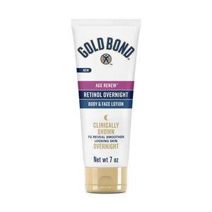 lot 39347 image: Gold Bond Age Renew Retinol Overnight Body & Face Lotion, Retinol Face and Body Lotion with Peptide Complex, 7 oz - Retail $12