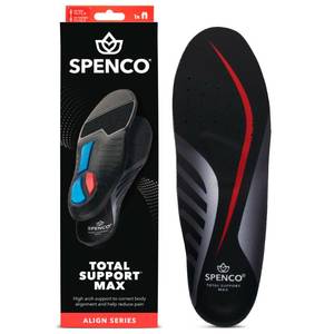 lot 39376 image: Spenco Total Support Max Shoe Insoles(FSA&HSA Eligible)Orthotic Metatarsal Arch Support Inserts, Absorbs Shock,Reduces Over-Pronation,Conforms to Foot, Deep Heel Cup Womens 9-10.5.5Mens 8-9.5 - Retail $37