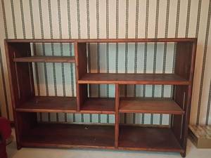lot 908 image: Entertainment Center with Adjustable Shelves.   43 x 65 x 16.   Located in basement