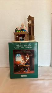 lot 1005 image: Howard Miller Clock 1997 Limited Edition Making Toys for Good Girls and Boys Model 645-285