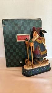 lot 1006 image: David Frykman Portfolio 2000 Christmas Collection Santa on Skis Figurine