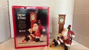 lot 1007 image: Howard Miller Checkin It Twice Limited Edition 1995 Christmas Clock