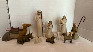 lot 1019 image: Willow Tree Nativity Set by Susan Lordi, DEMDACO