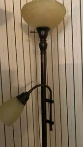 lot 1111 image: Floor Lamp with Torchiere Shade and Reading Light 70 inches tall