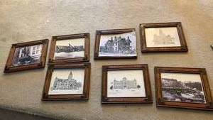 lot 1138 image: Lot of 7 Framed Architectural Photos