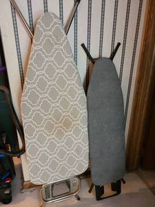 lot 2010 image: Two ironing boards, both with iron rests