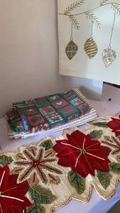 lot 3132 image: Christmas tablecloths and table runners