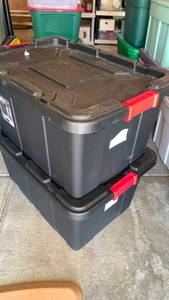 lot 3307 image: Sterilite  industrial storage bins 27 gallon