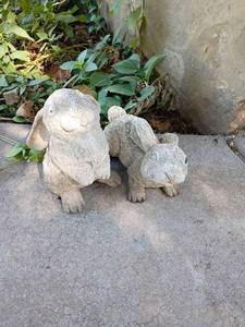 lot 4001 image: 2 Small Bunnies.  Approximately 6in tall