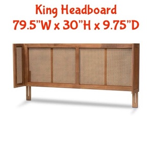 lot 15 image: New King Headboard 79.5W x 30H x 9.75D - Assembled & rewrapped