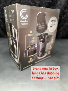 lot 45 image: Complete Cuisine 12 Cup Coffee Maker Model CC-1203-12C read desc