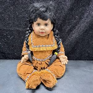 lot 54 image: Heritage Scottsdale 2003 Doll Native American Dress Black Braided Hair