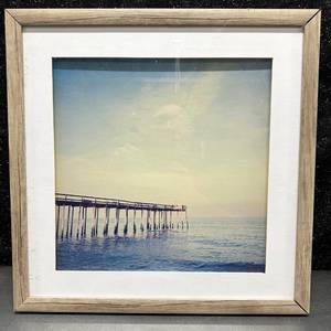 lot 84 image: Irene Suchocki Framed Photograph Pier Ocean Beach Scene 16 SQ