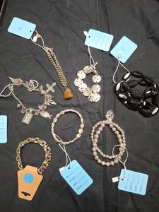 lot 27 image: Jewelry Lot 7 Bracelets.