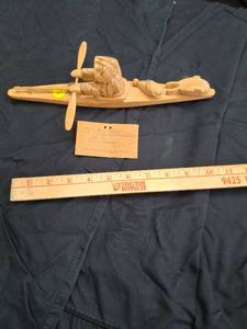 lot 60 image: Bill Palliser Inuit Kayaker Wood Carving North West River Labrador Feb 1997.
