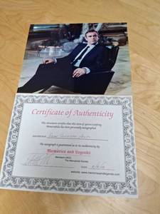 lot 70 image: Sean Connery Signed Photo with Certificate of Authenticity.