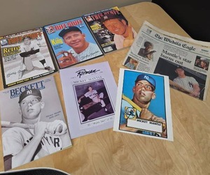 lot 91 image: Mickey Mantle Memorabilia Lot - Magazines, Newspapers, Photo Print