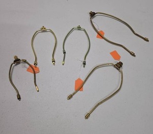 lot 678 image: Brass Lamp Harp Frames with Finials Lot of 5
