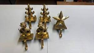 lot 223 image: Christmas Stocking Holders Set of 5