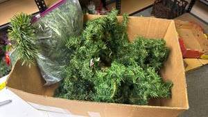 lot 239 image: Faux Pine Garland Branches (mixed sizes, multiple pieces)