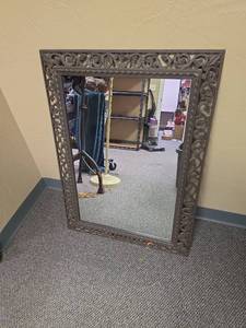 lot 403 image: Ornate Platic Framed Wall Mirror.