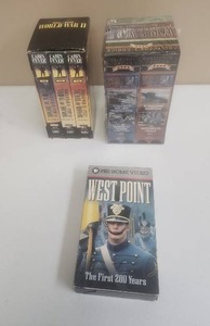 lot 503 image: VHS War Themed including two boxed sets Cabin Fever War, World War II Collectors Choice, West Point