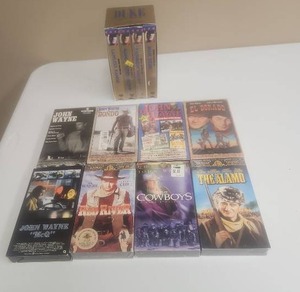 lot 506 image: John Wayne VHS Lot 12 Films including Duke Best of West Classics Collection