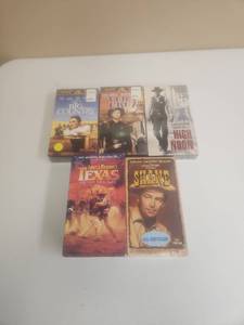 lot 510 image: Western Films VHS Lot 5 Movies Big Country Vera Cruz High Noon Texas Shane