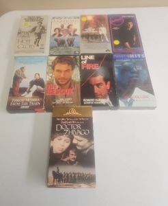 lot 511 image: Lot of 9 VHS Movies Including Hope and Glory, Doctor Zhivago, Cocktail